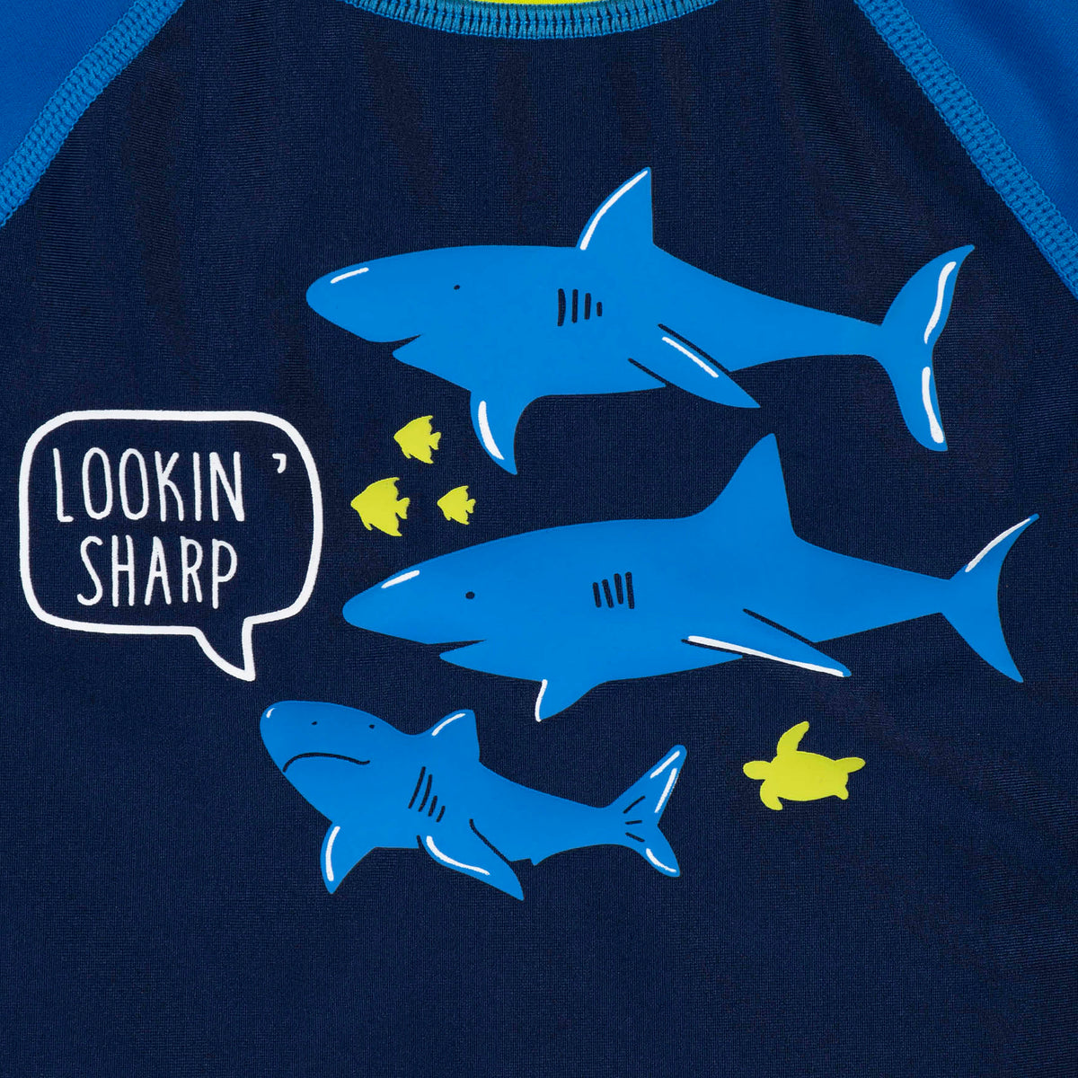 2-Piece Baby & Toddler Boys Shark Zone Rash Guard & Swim Trunks Set, view 5