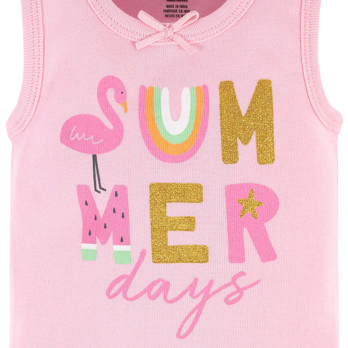 4-Pack Baby Girls Summer Blossom Tank Onesies Bodysuits, view 8
