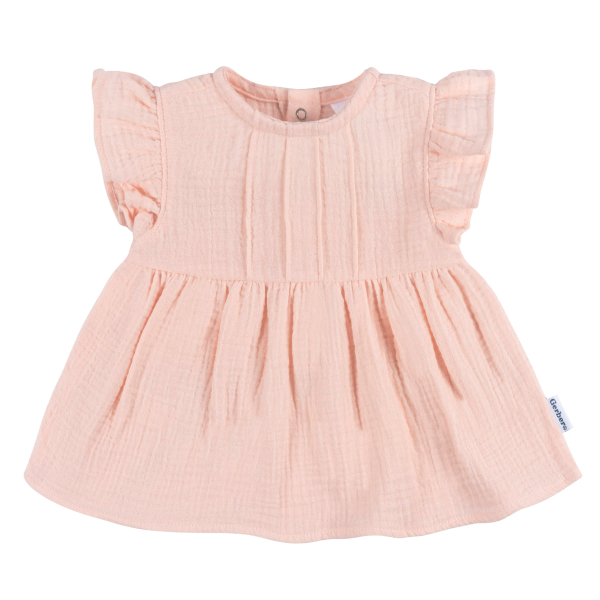 2-Piece Baby Girls Blush Tunic and Diaper Cover, view 2