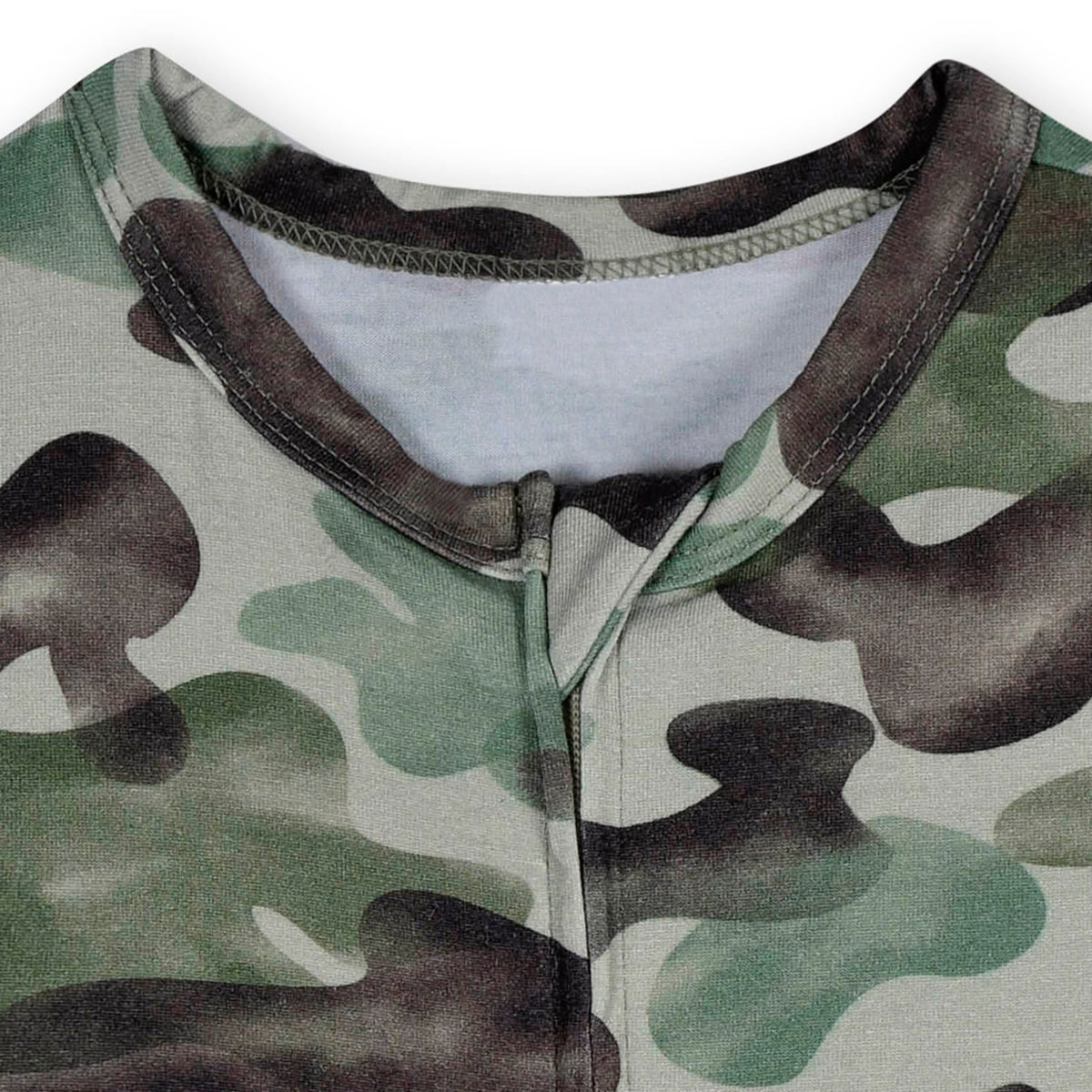 Baby Boys Hide & Seek Camo Buttery Soft Viscose Made from Eucalyptus Snug Fit Romper, view 6