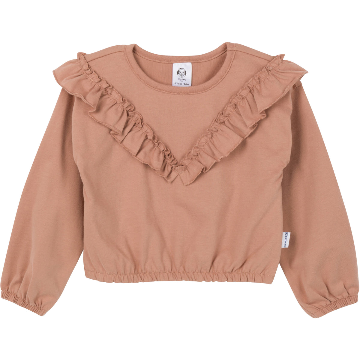 3-Piece Toddler Girls Tan Tops and Pants, view 2
