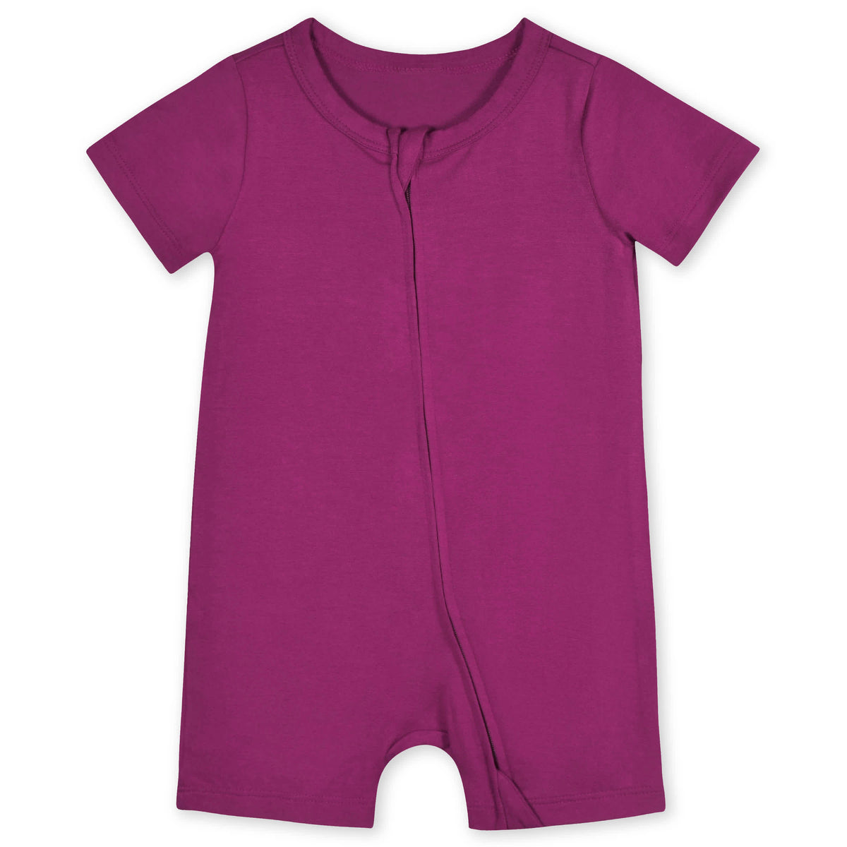 Baby Raspberry Buttery Soft Viscose Made from Eucalyptus Snug Fit Romper, view 2