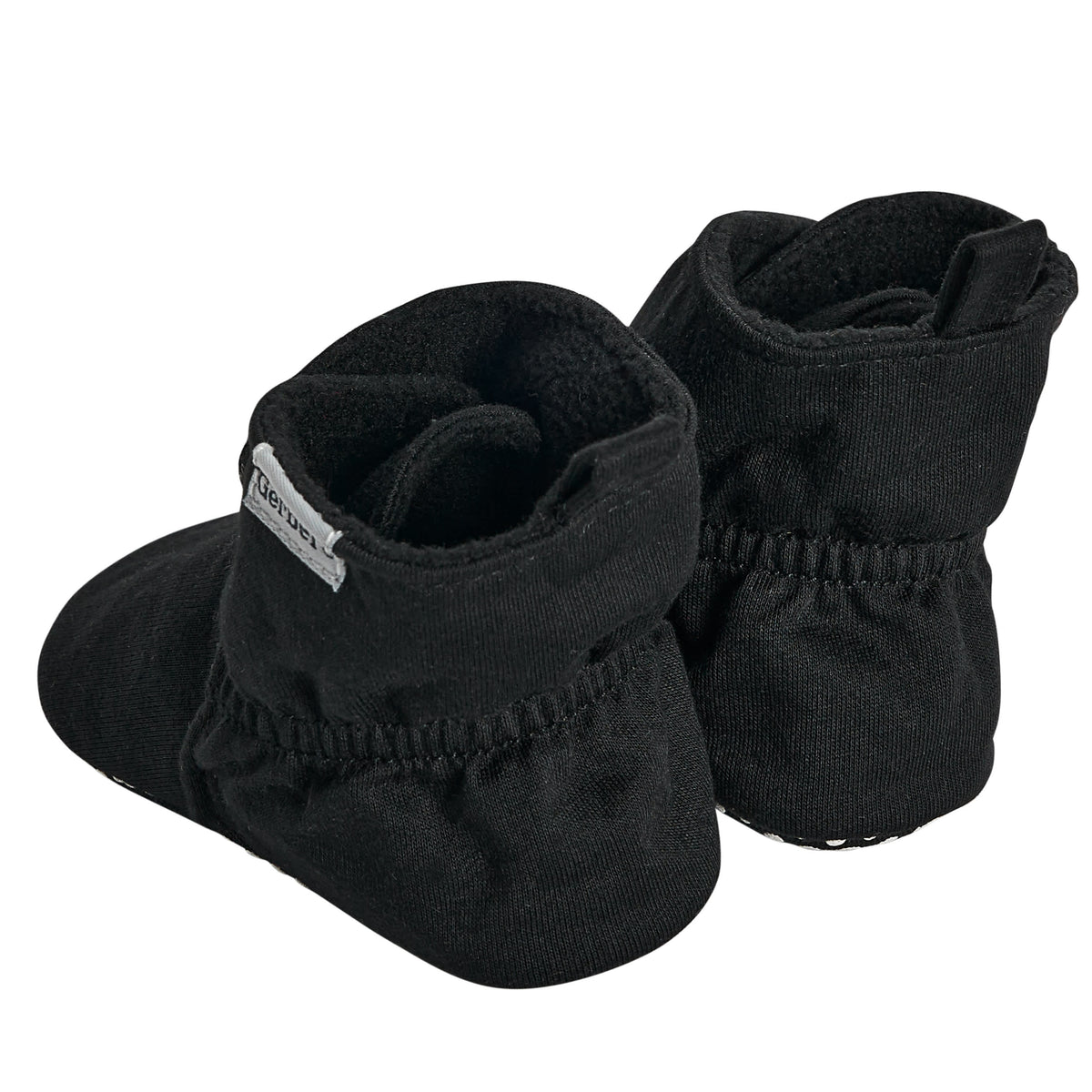 Baby Neutral Black Soft Booties, view 5