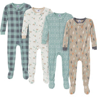 4-Pack Baby & Toddler Boys Desert Animals Snug-Fitting Footed Pajamas