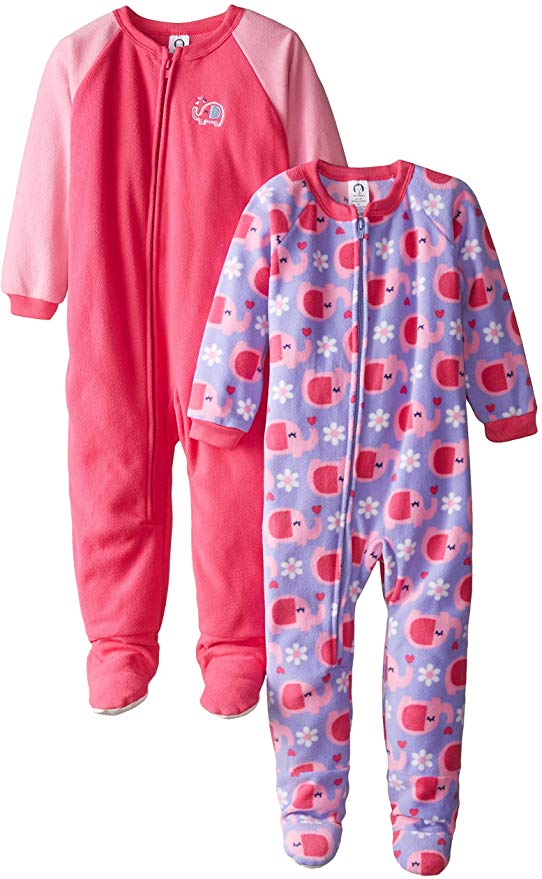 Gerber 2-Pack Toddler Girl's Elephant Blanket Sleepers