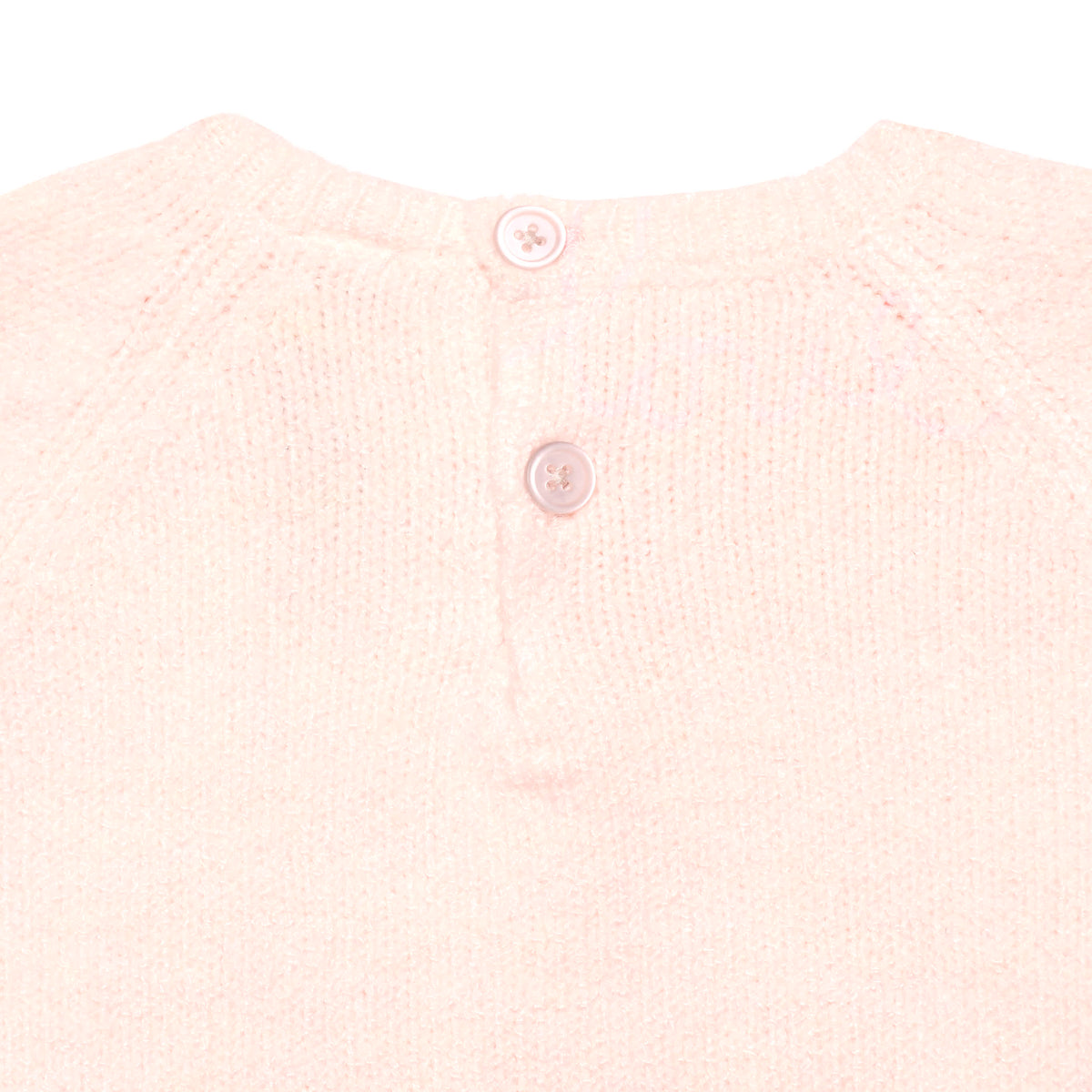 Infant & Toddler Girls Light Pink Sweater With Tulle Trim, view 5