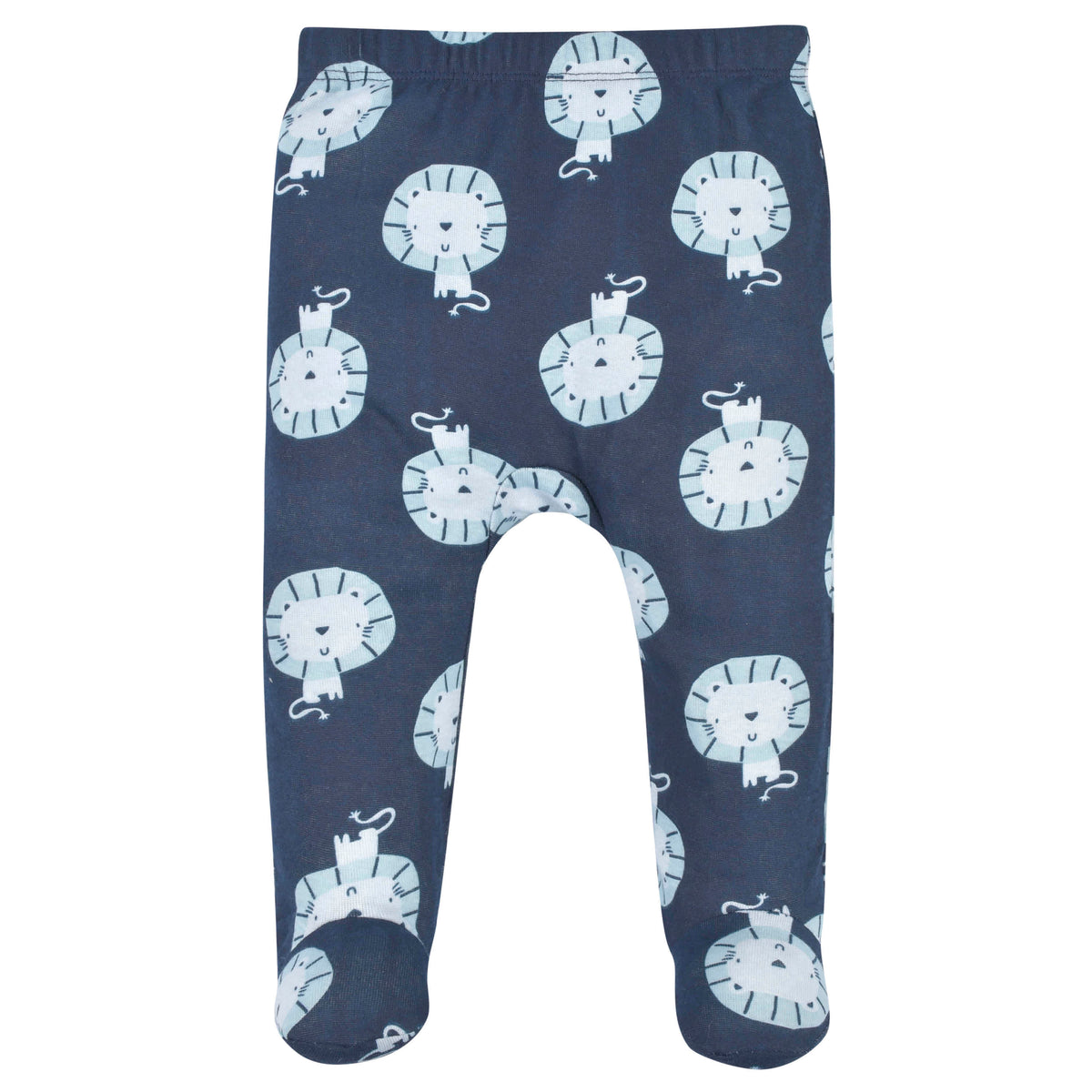 3-Piece Baby Boys Lion Long Sleeve Shirt, Footed Pant, & Cap Set, view 6