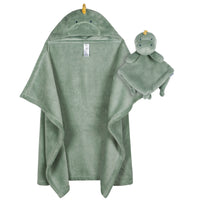 2-Pack Baby Boys Dino Time Hooded Wearable Blanket & Security Blanket Set