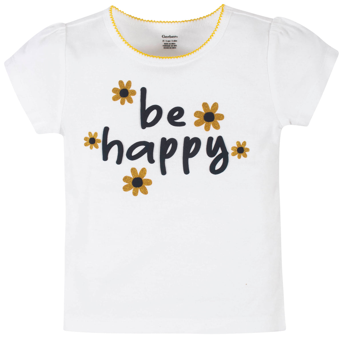 4-Piece Infant & Toddler Girls Bee Garden Tees, Skort & Pants Set, view 2