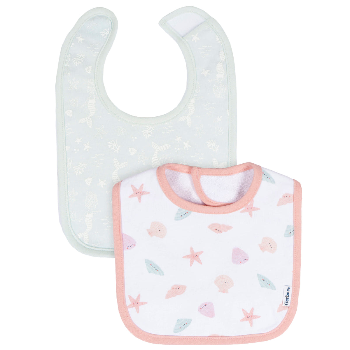 2-Pack Baby Girls She Sells Sea shells Dribbler Bib
