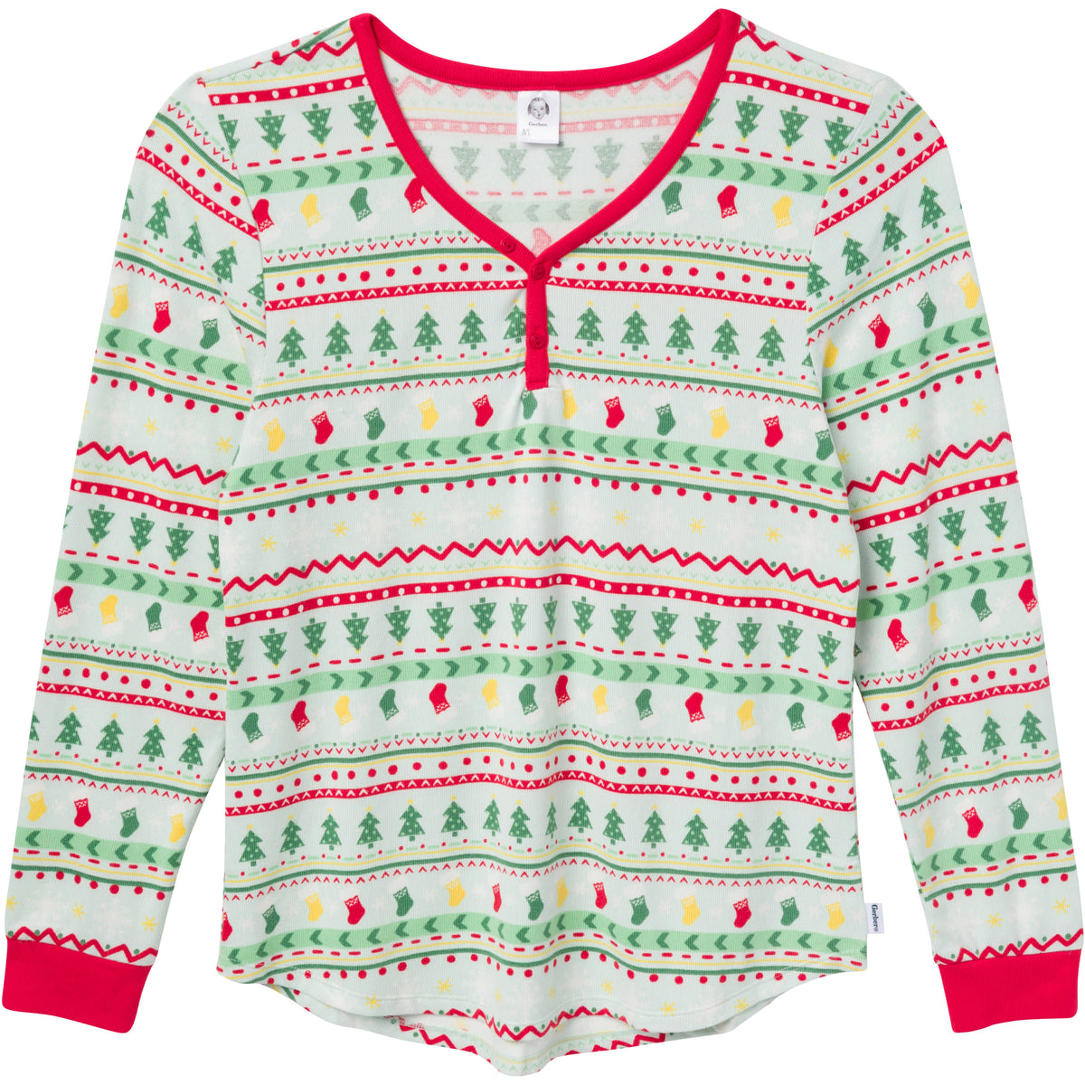2-Piece Womens Oh What Fun FairIsle Holiday Family Pajamas, view 2