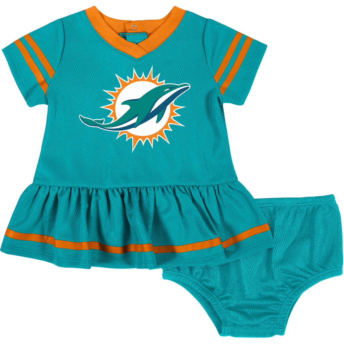 2-Piece Baby Girls Dolphins Dress & Diaper Cover Set