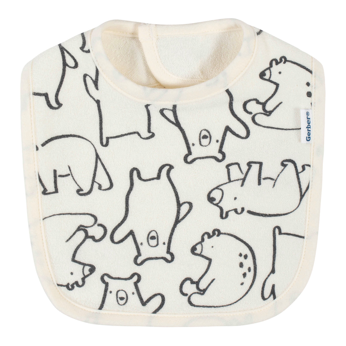 4-Pack Baby Boys Bear Dribbler Bibs, view 3