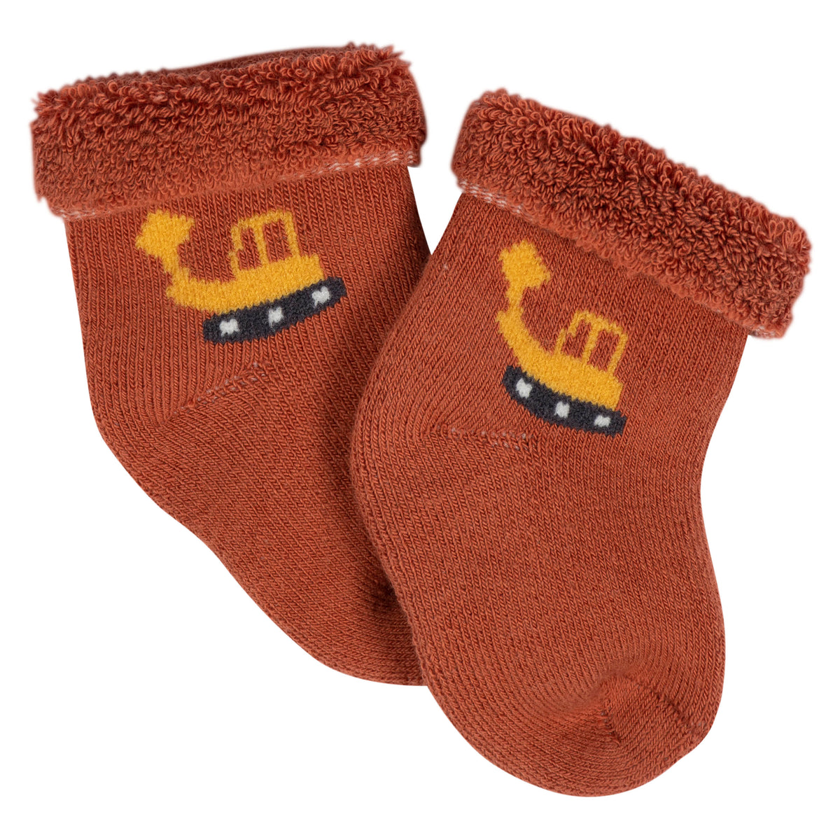 12-Pack Baby Boys Transportation Zone Terry Wiggle Proof Socks, view 2