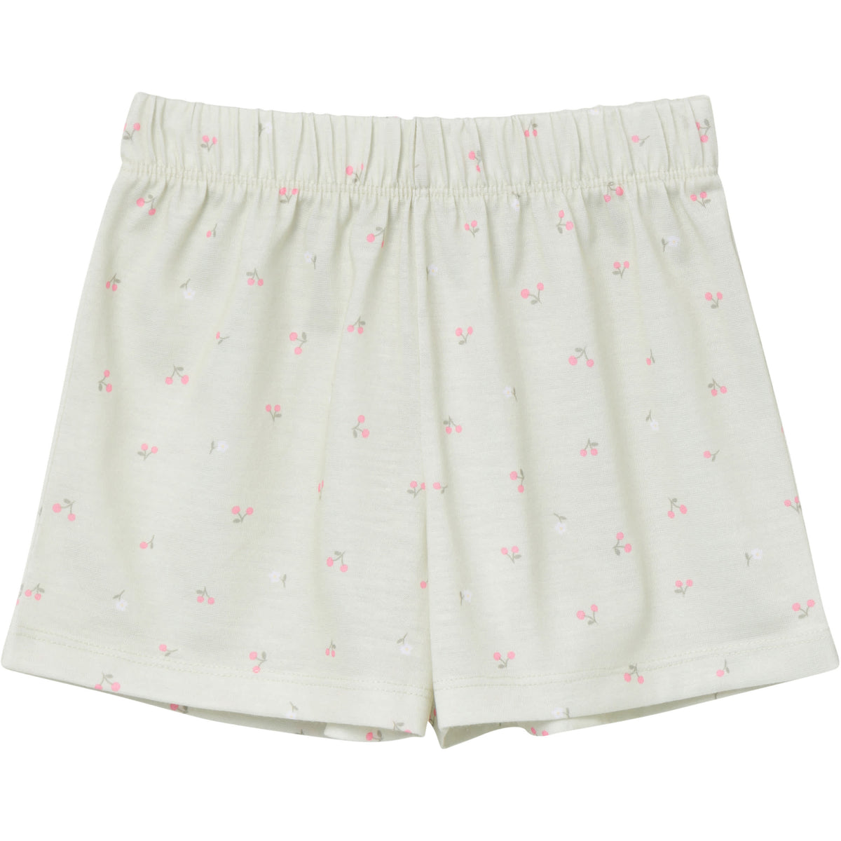 2-Piece Infant & Toddler Girls Cherries Button Up Pajama Shorts Set, view 4