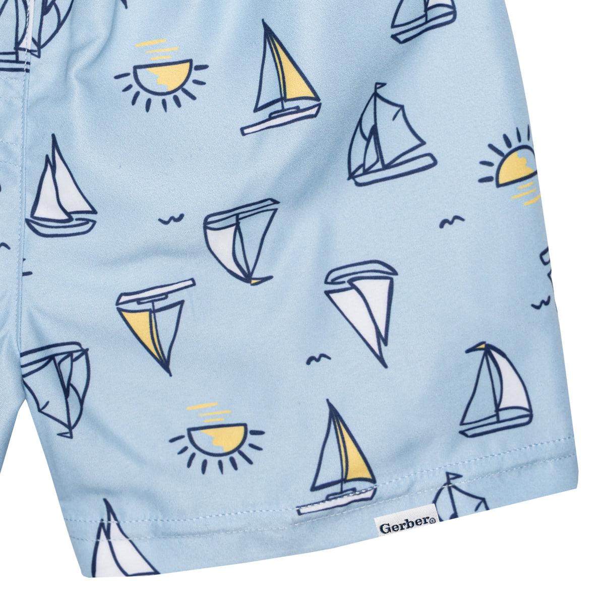 2-Pack Baby & Toddler Boys Sailboats Swim Trunks, view 7