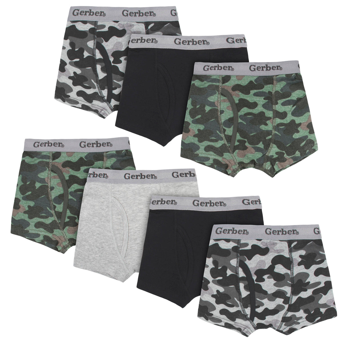 7-Pack Toddler Boys Camo Boxer Briefs