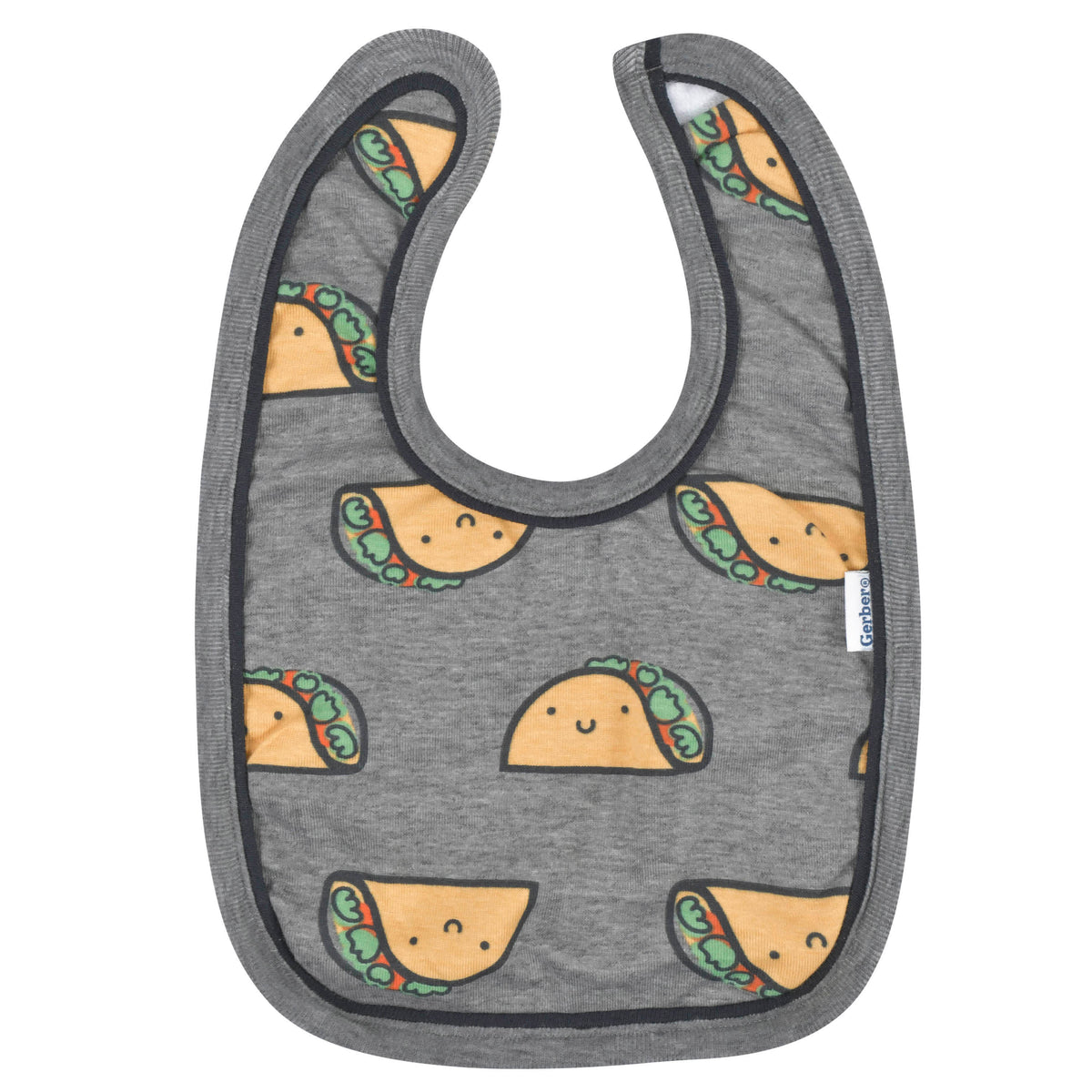 2-Piece Baby Neutral Taco Bibs & Burp Set, view 3