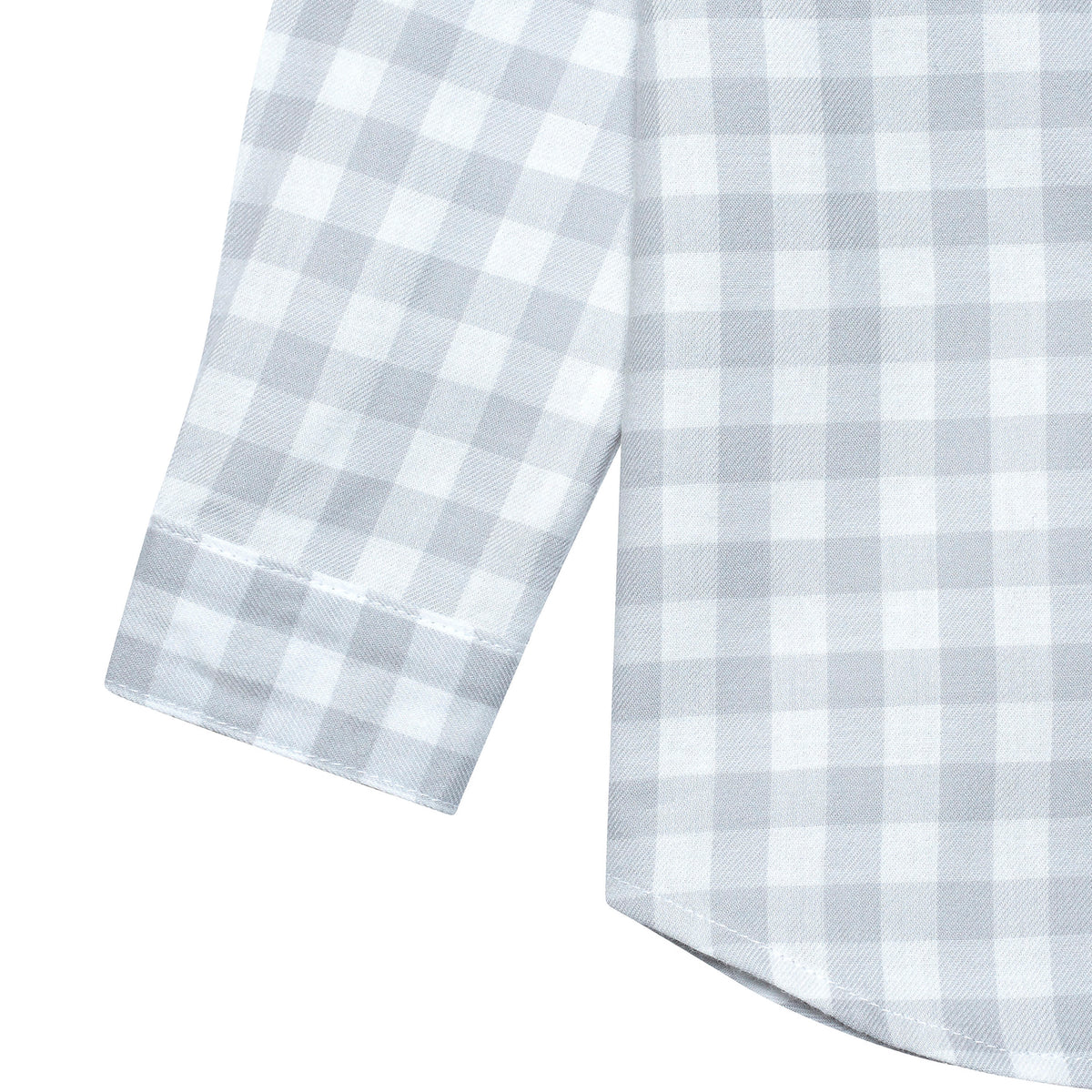 Infant & Toddler Boys Gray Plaid Woven Plaid Shirt, view 3