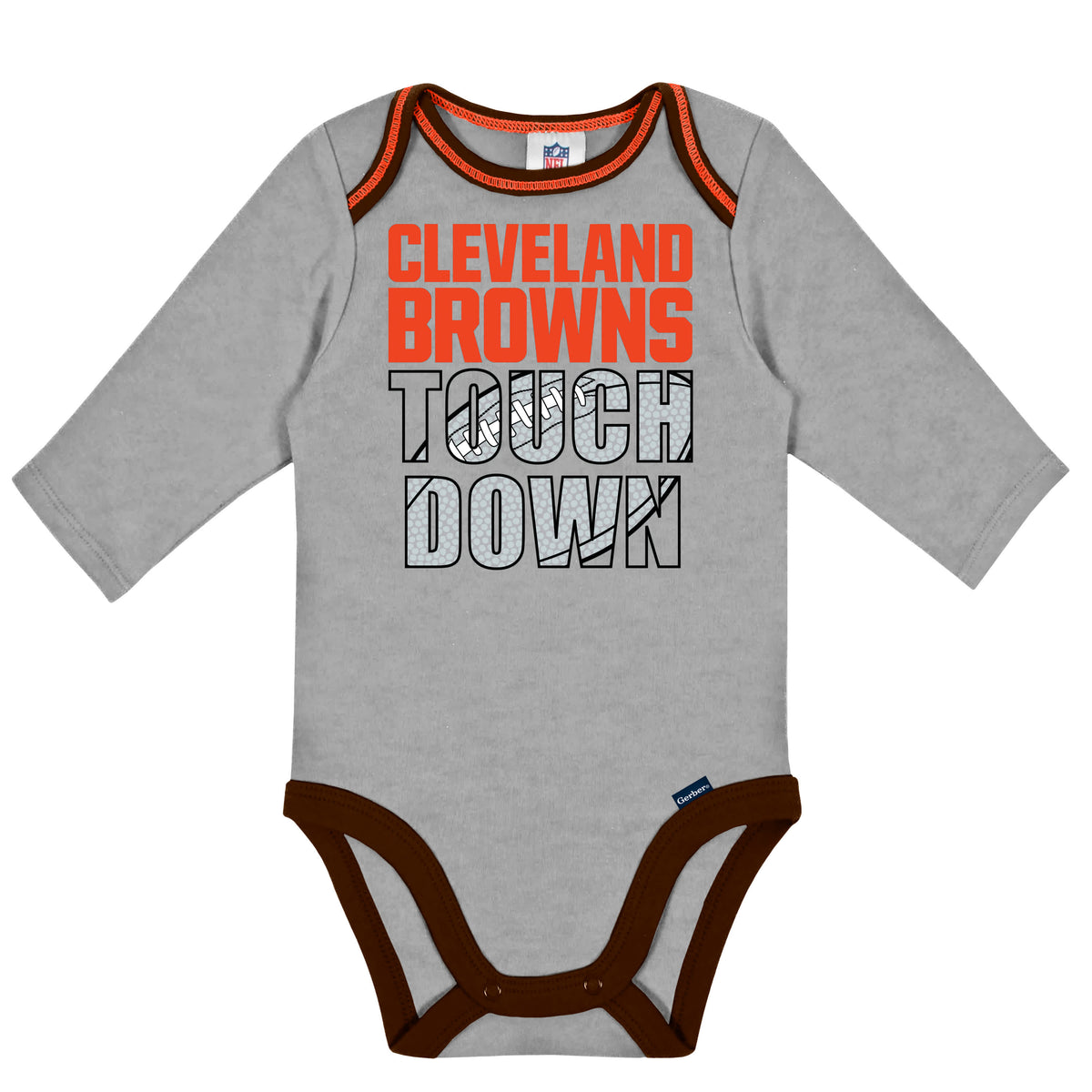 2-Pack Baby Boys Browns Long Sleeve Bodysuits, view 2