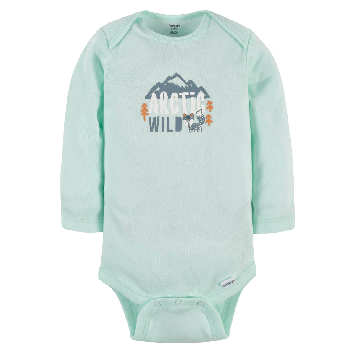 3-Pack Baby Boys Fox Long Sleeve Onesies Bodysuits, view 4