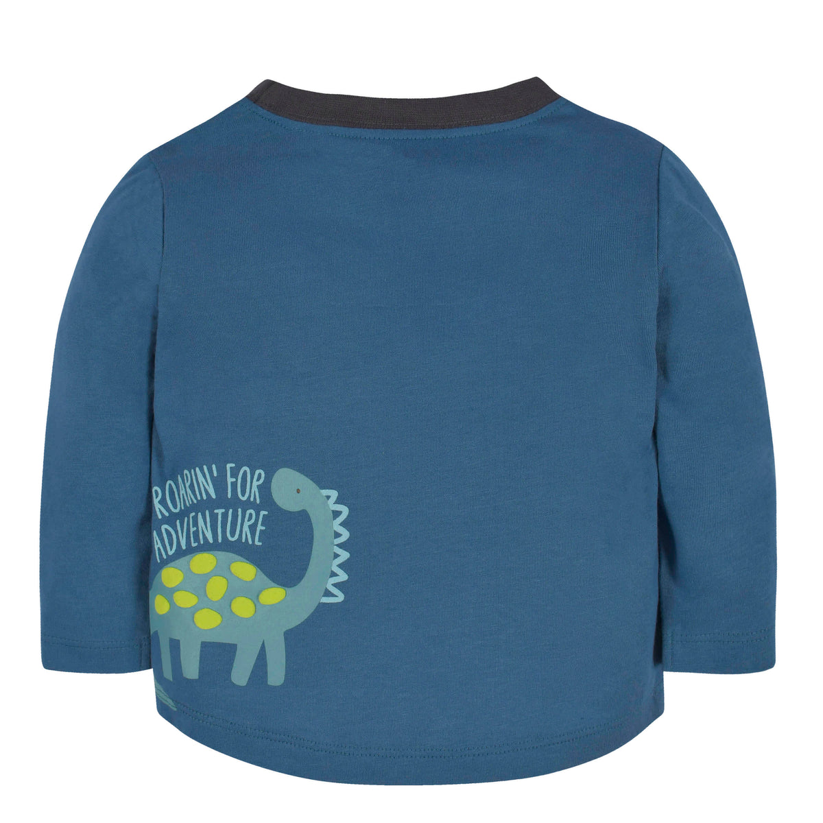2-Piece Baby & Toddler Boys Navy Dino Long Sleeve Shirt & Jogger Pants Set, view 4