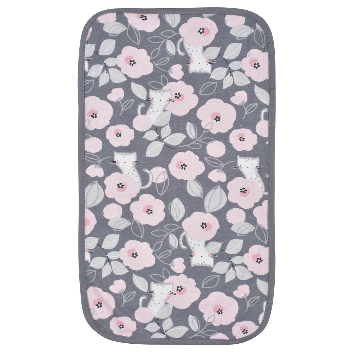 3-Piece Baby Girls Floral Bibs & Burp Set, view 4