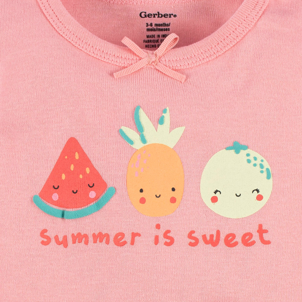 4-Pack Baby Girls Summer Sweets Sleeveless Onesies Bodysuits, view 5