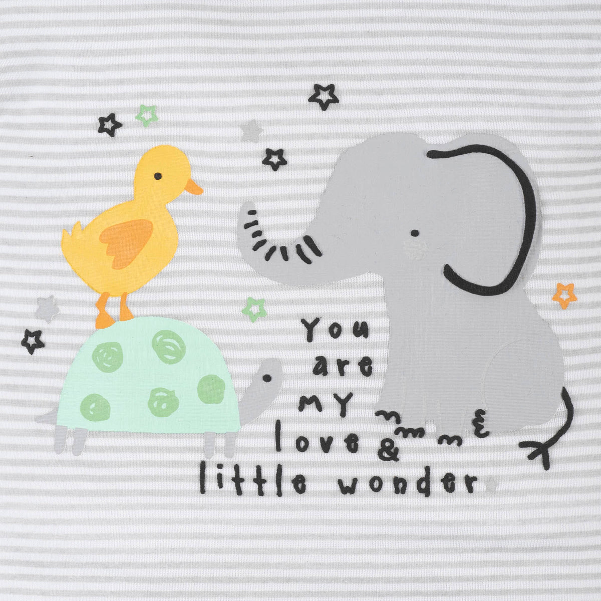 4-Pack Baby Neutral Baby Animals Short Sleeve Onesies Bodysuits, view 3
