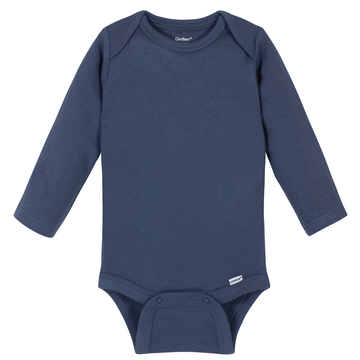 Premium Long Sleeve Onesies Bodysuit in Navy