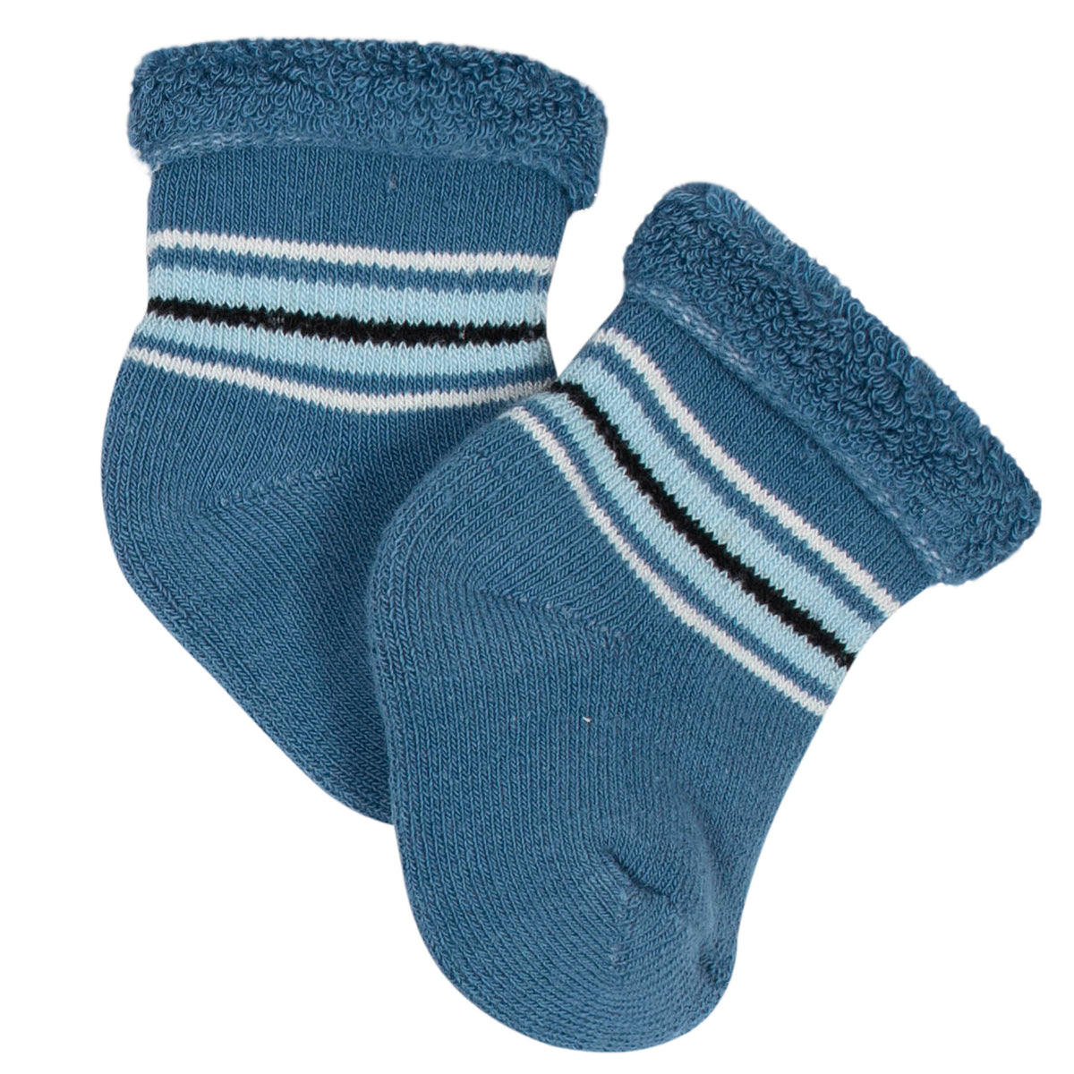 6-Pack Baby Boys Dinosaur Wiggle-Proof Terry Bootie Socks, view 2