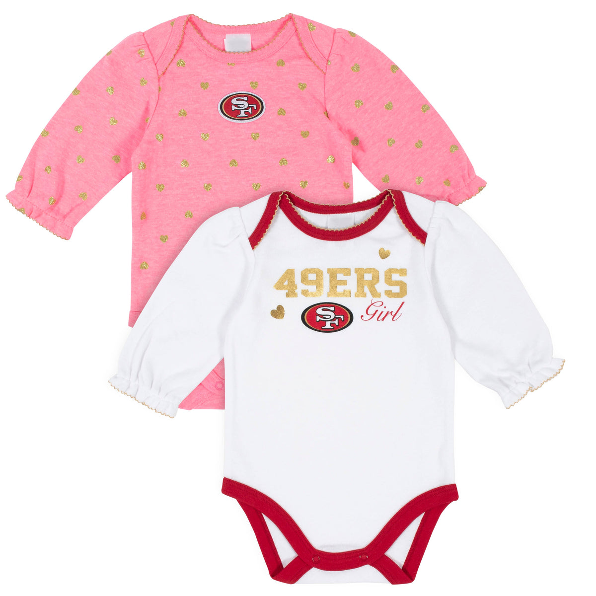 2-Pack San Francisco 49ers Long Sleeve Bodysuits