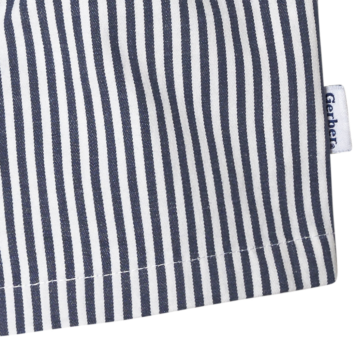2-Pack Baby & Toddler Boys Navy Stripe and Khaki Twill Shorts, view 6