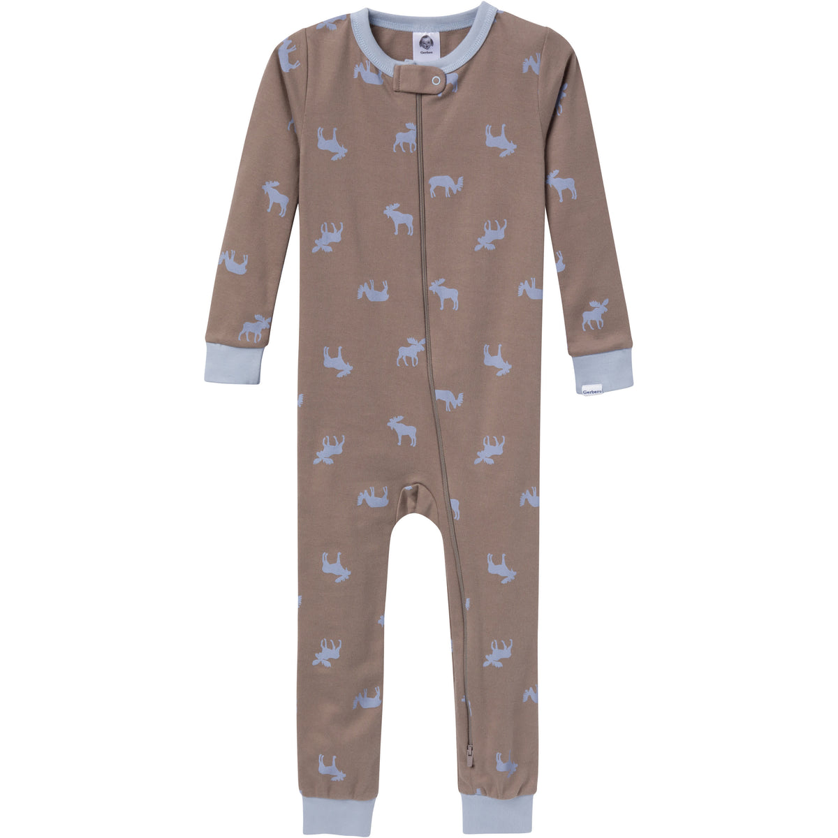 3-Pack Baby & Toddler Boys Moose & Trees Snug-Fitting Footless Pajamas, view 4