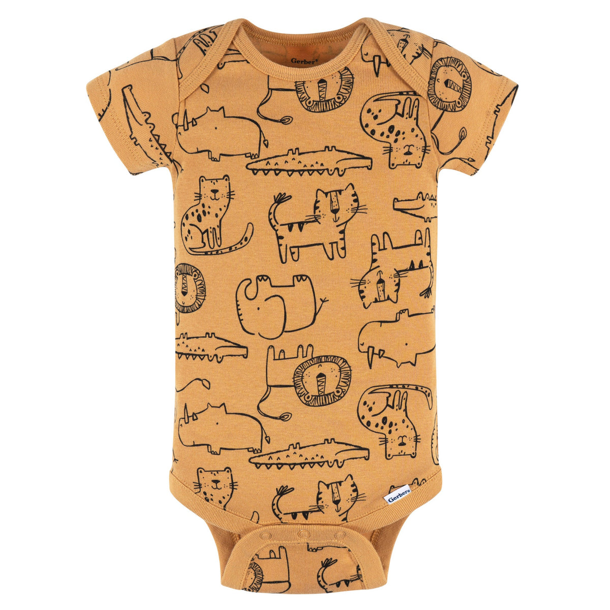 Baby Boys Safari Short Sleeve Onesies Bodysuit