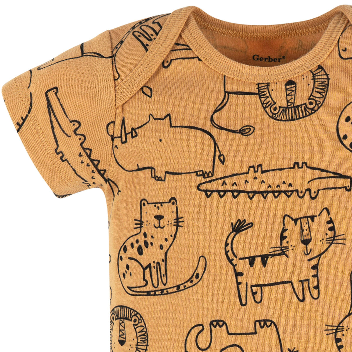 Baby Boys Safari Short Sleeve Onesies Bodysuit, view 2