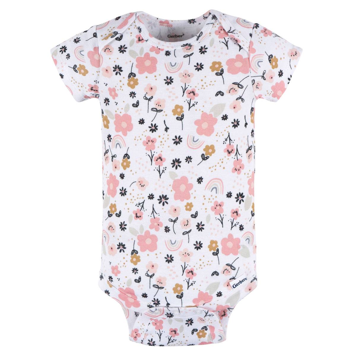 Baby Girls Bear Short Sleeve Onesies Bodysuit