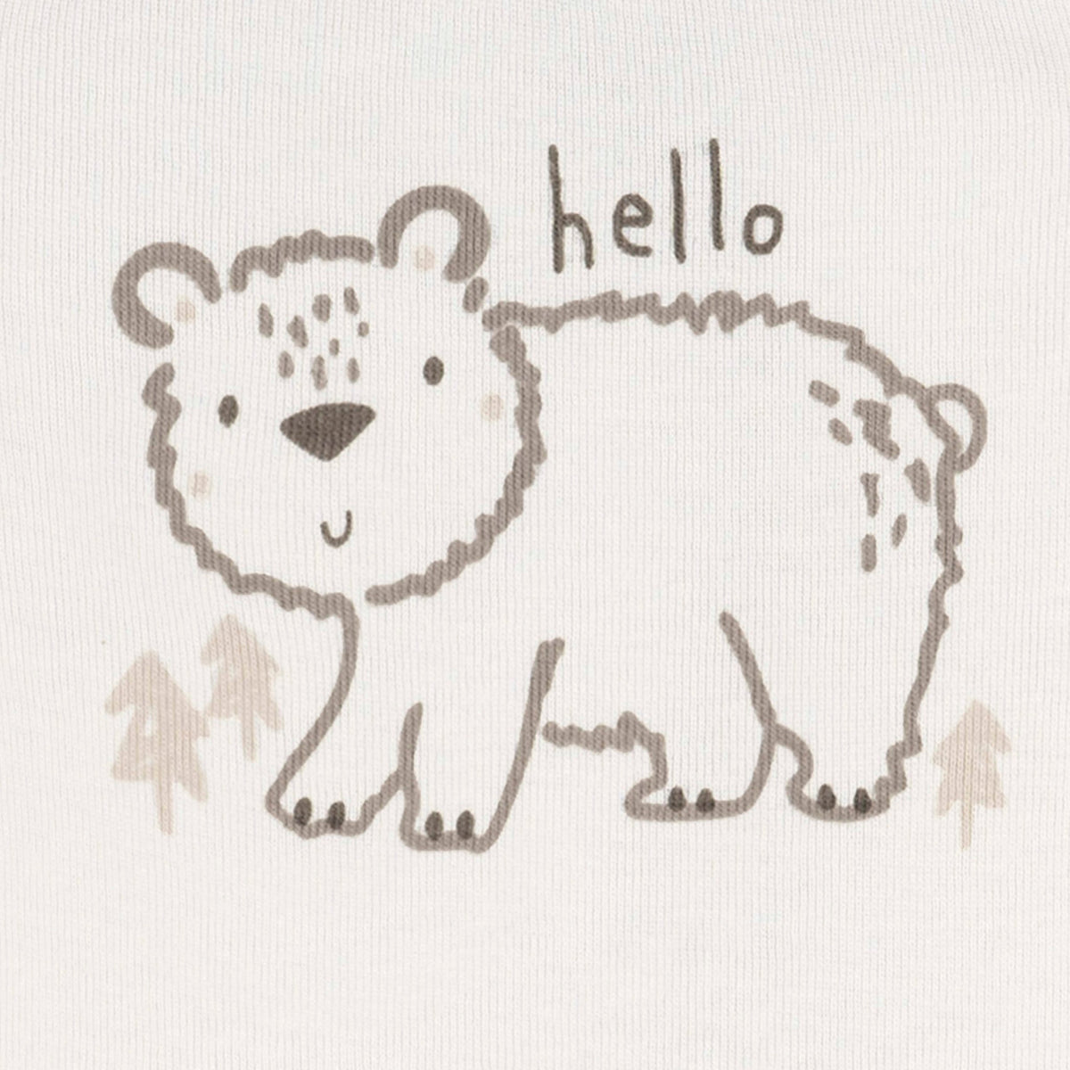 2-Piece Baby Neutral Elephant Bodysuit & Pant Set, view 3