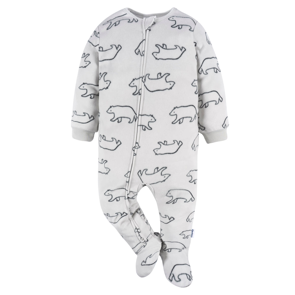 3-Pack Baby & Toddler Neutral Bear Forrest Fleece Pajamas, view 3