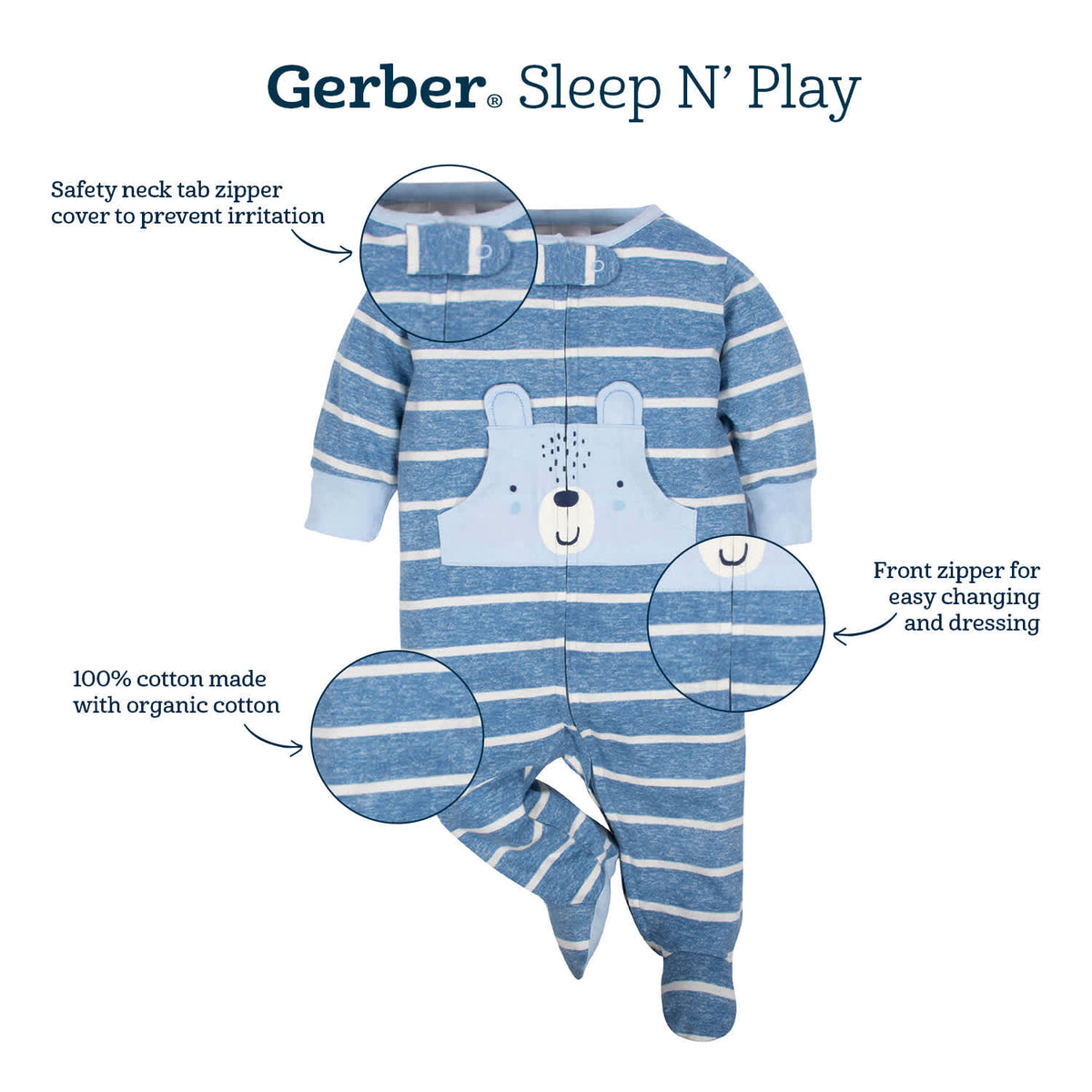 2-Piece Baby Reindeer Face Sleep 'N Play & Hat, view 6