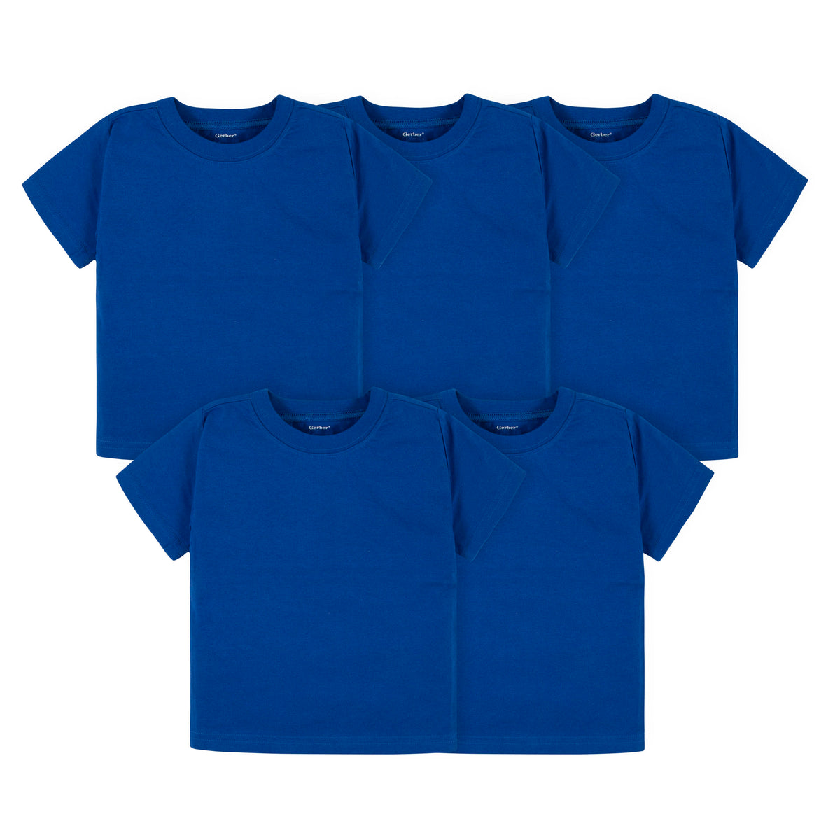 5-Pack Royal Blue Short Sleeve Premium Tees