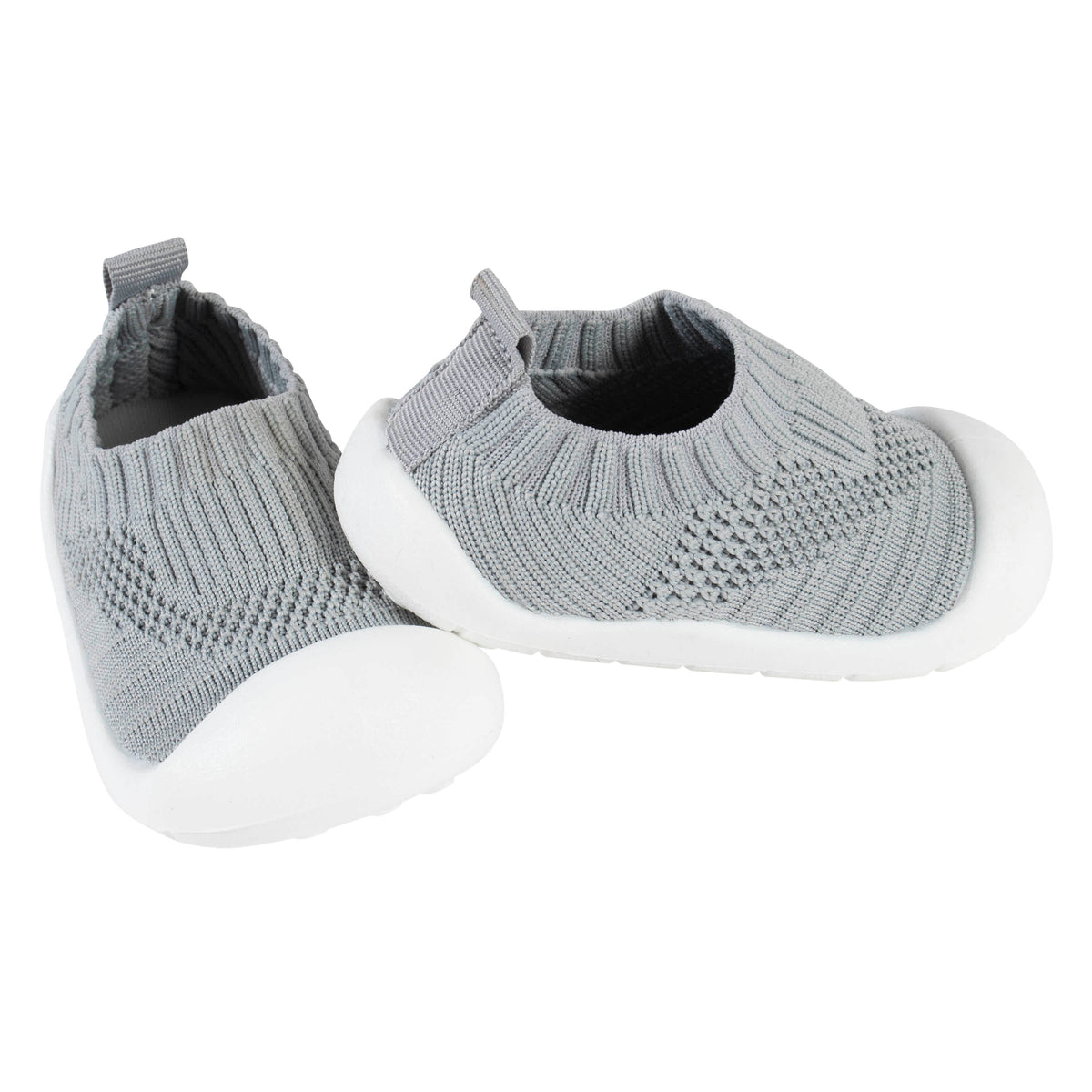 Baby Gray Stretchy Knit Slip-On Sneaker