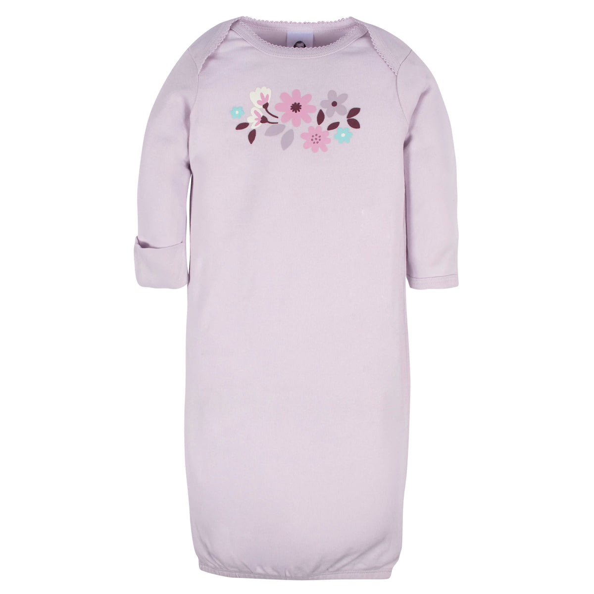 4-Pack Baby Girls Lavender Garden Gowns, view 2
