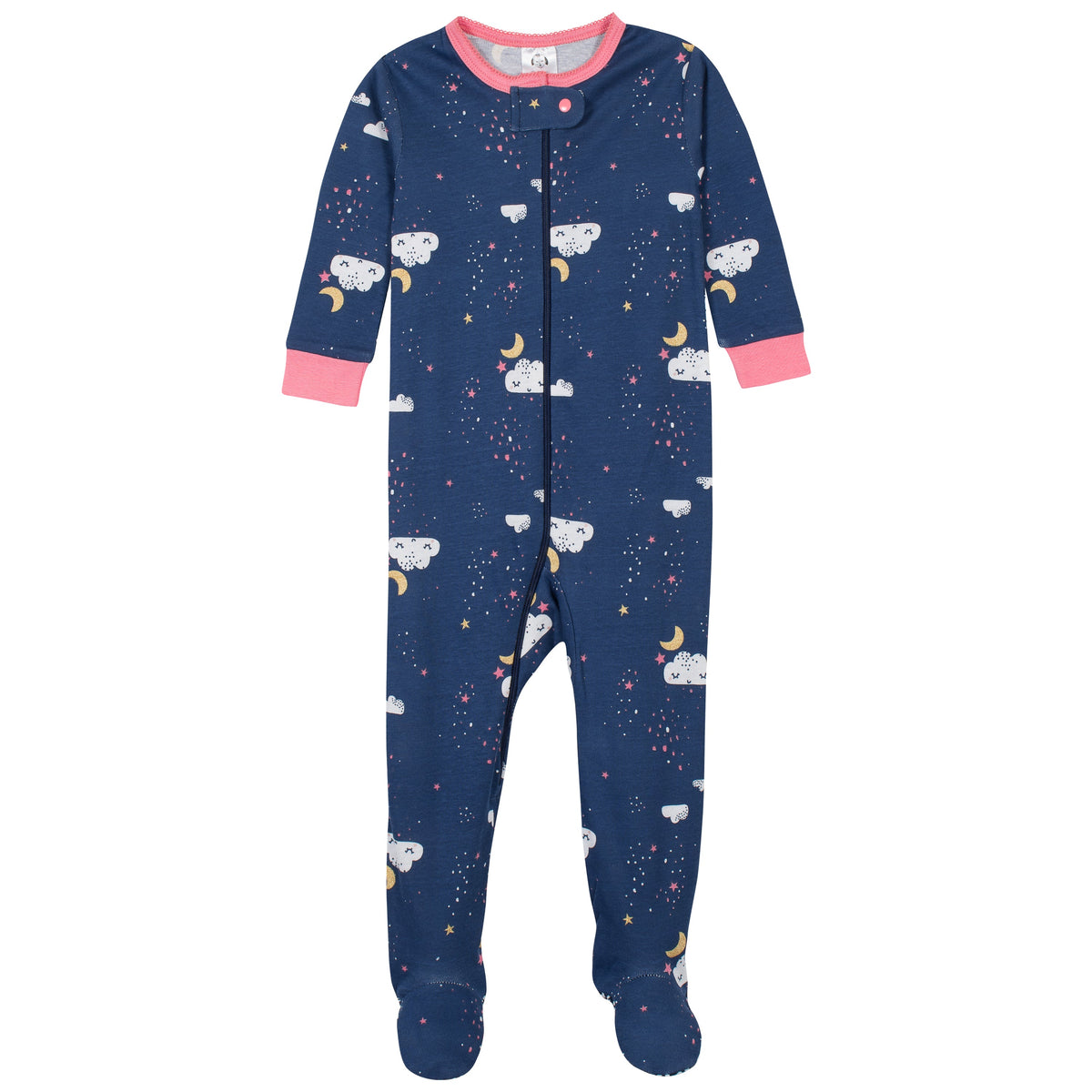 4-Pack Girls Dreams & Rainbows Snug Fit Footed Cotton Pajamas, view 2