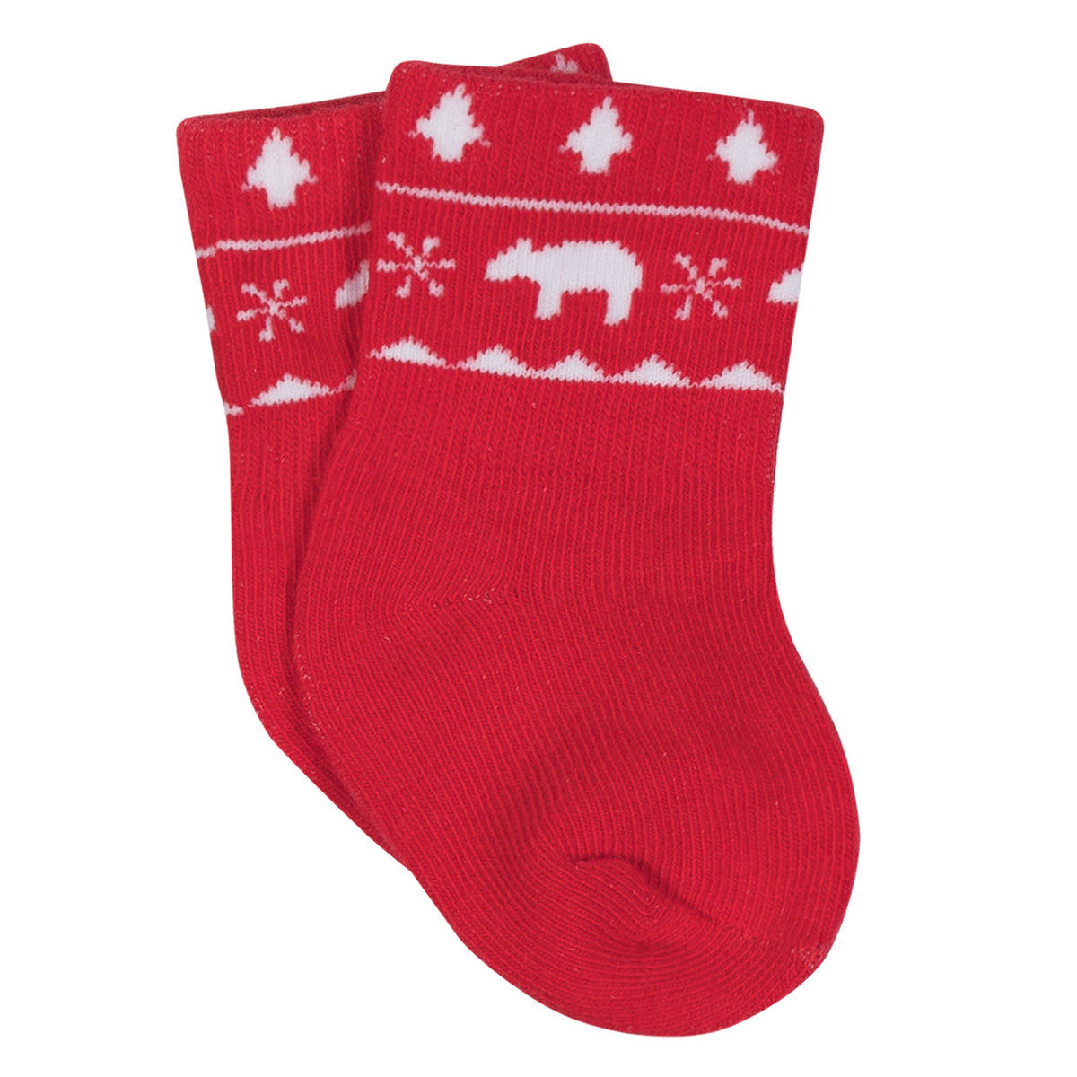 8-Pack Polar Bear Jersey Crew Wiggle Proof Socks, view 2