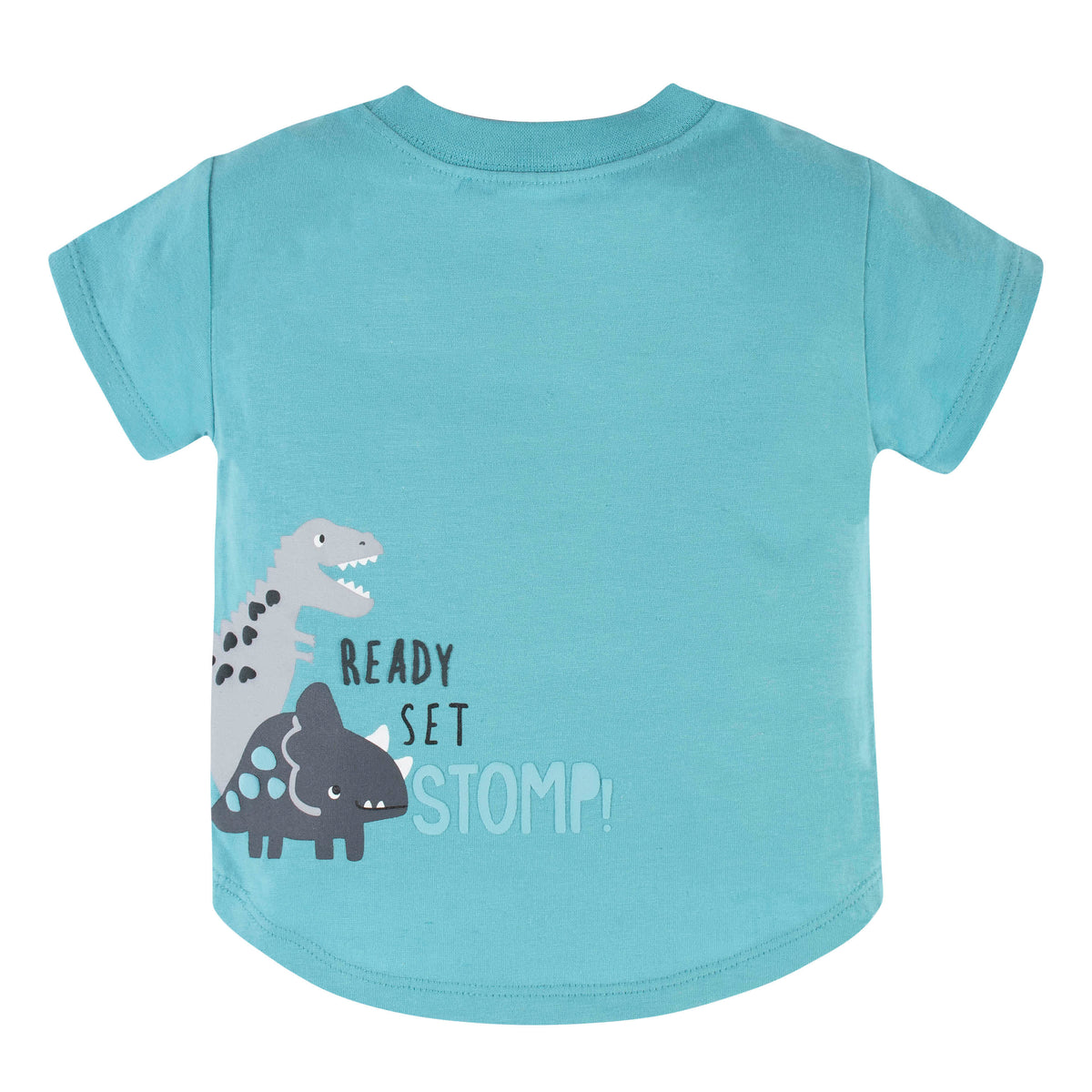 2-Piece Baby & Toddler Boys Dino Blues Pocket Tee & Knit Shorts Set, view 3