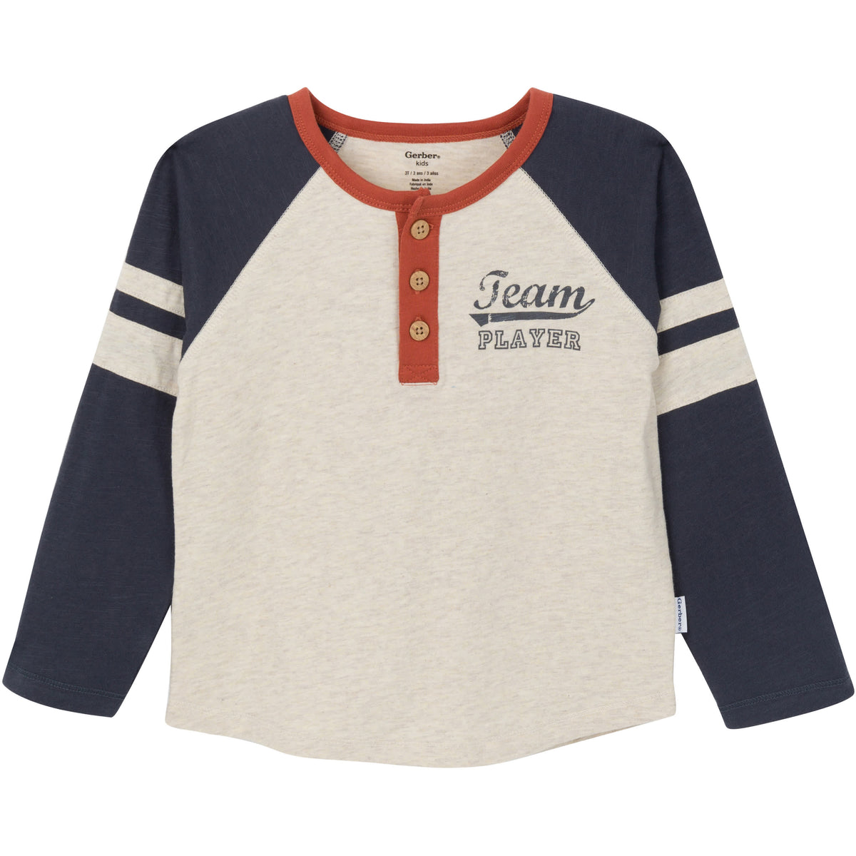 2-Piece Toddler Boys Indigo Top & Joggers, view 2