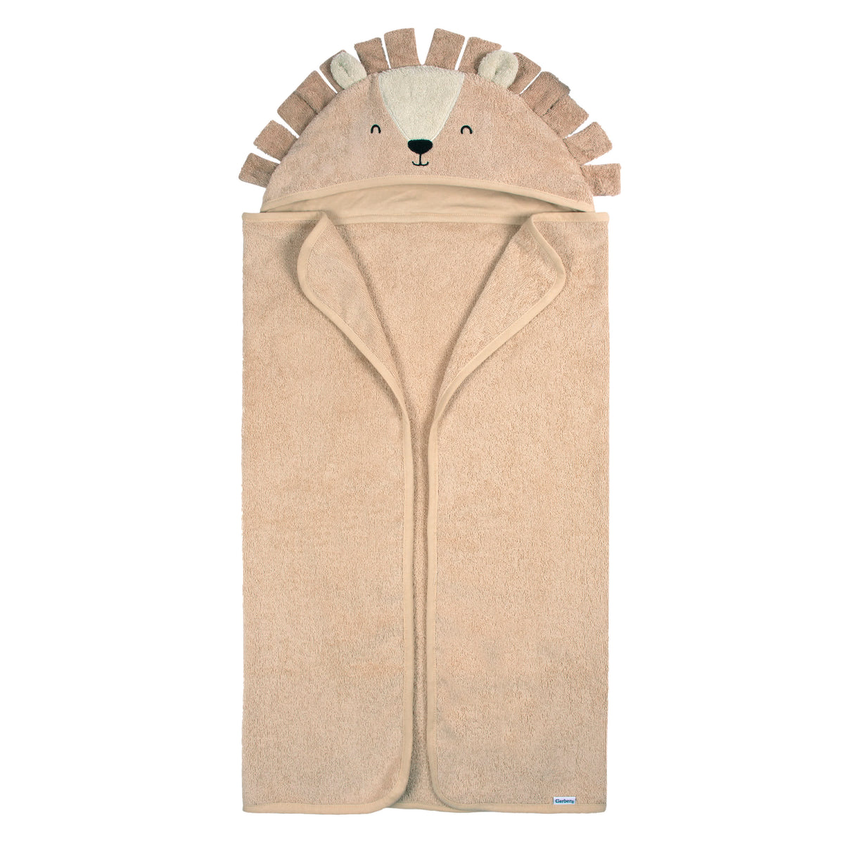 4-Piece Baby Boys Brown Lion Towel & Washcloths, view 3