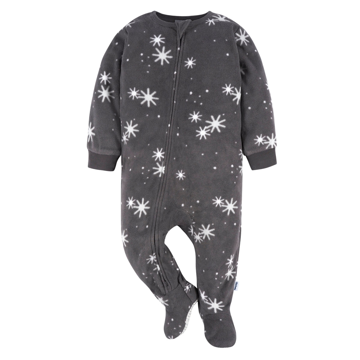 2-Pack Baby & Toddler Neutral Grey Snowmen Fleece Pajamas, view 4