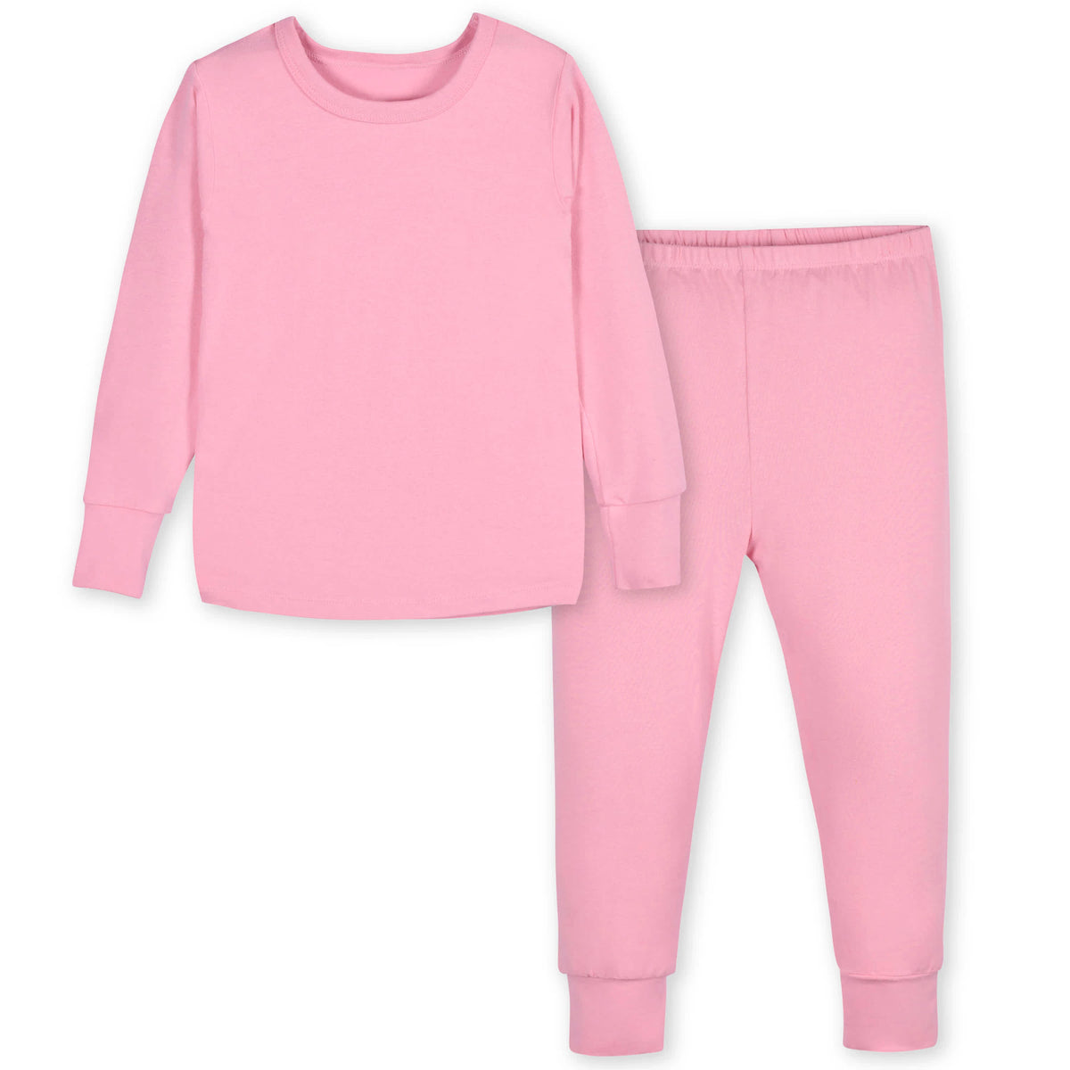 2-Piece Infant & Toddler Pink Lemonade Buttery Soft Viscose Made from Eucalyptus Snug Fit Pajamas, view 2
